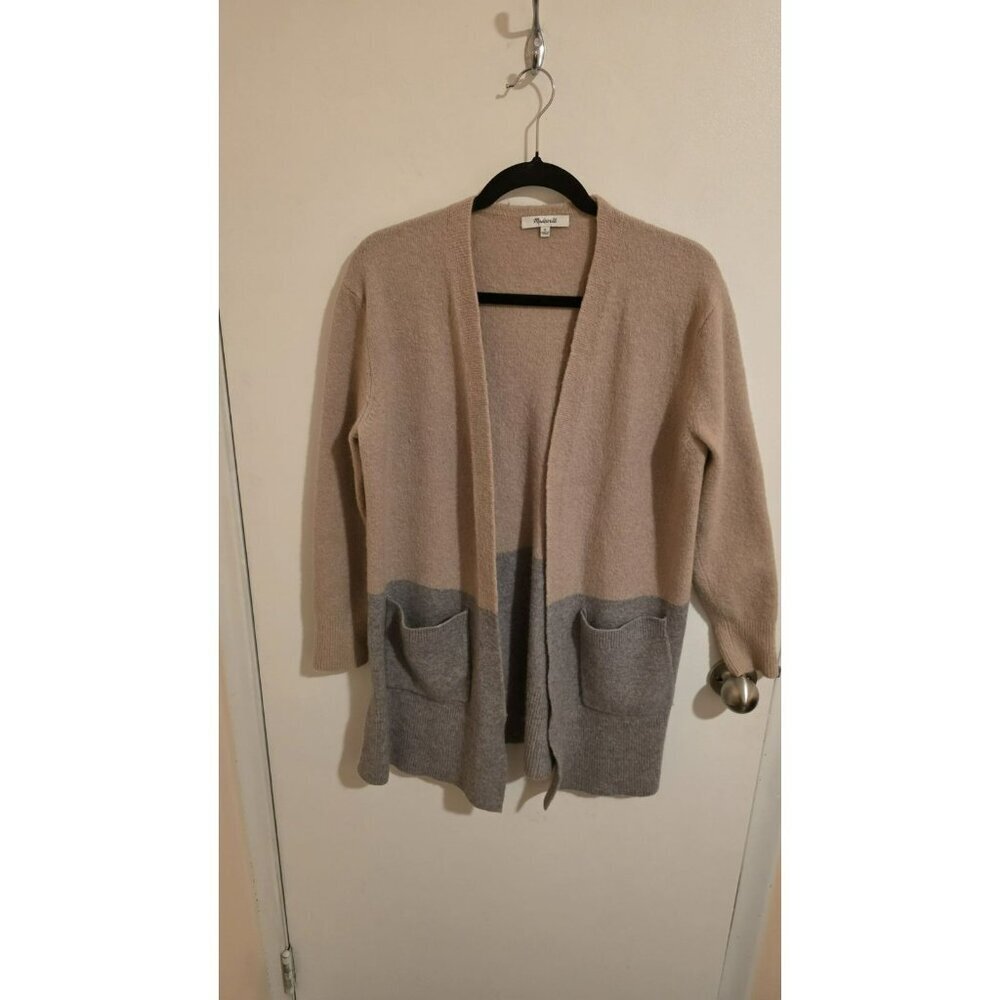 Madewell Cardigan Sweater Kent Colorblock Merino Wool Alpaca Womens Size Small